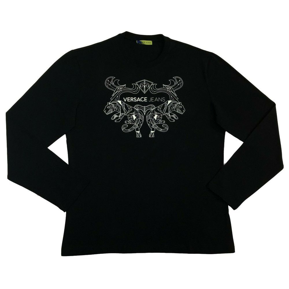 Versace Jeans Geometric Leopard Long Sleeve Shirt